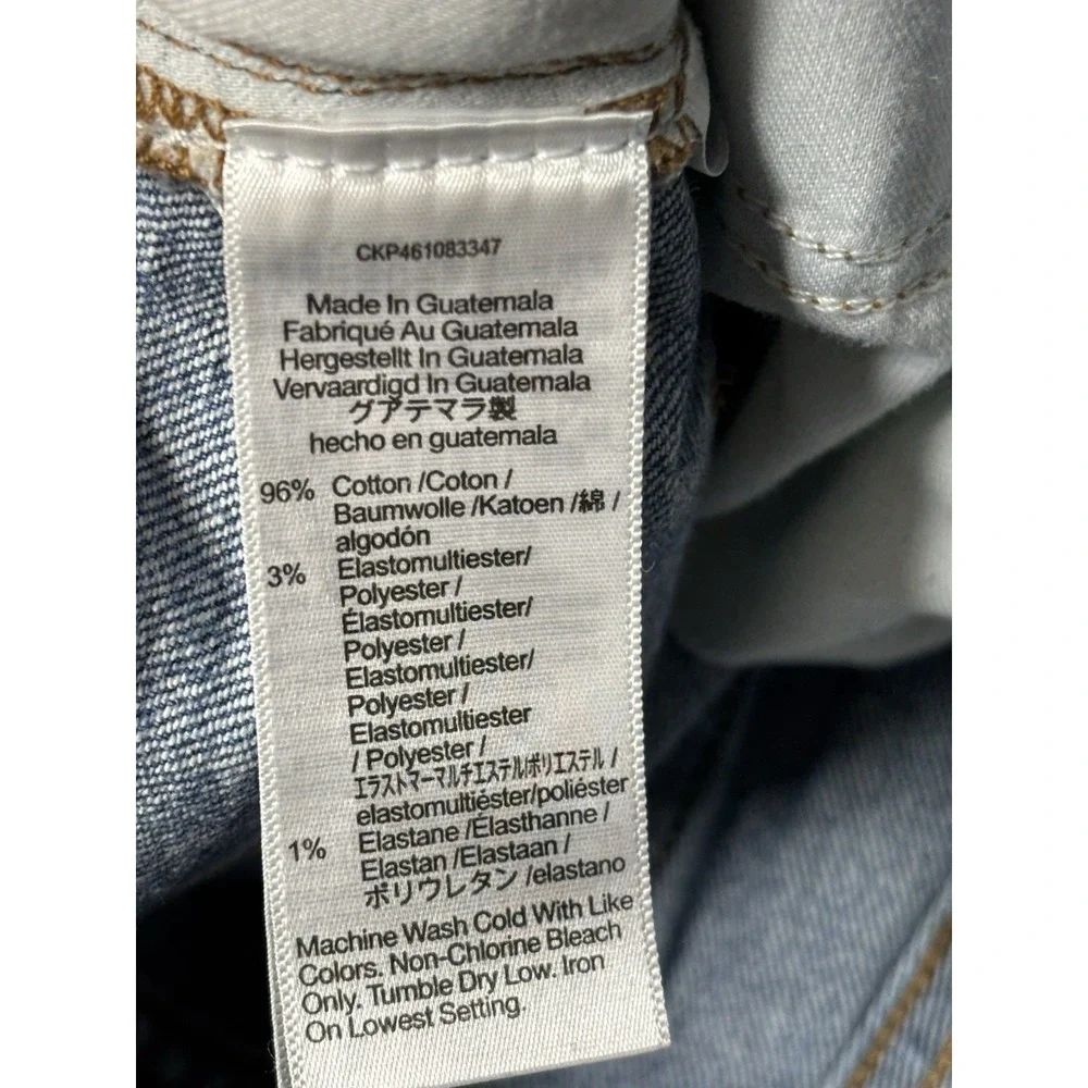 Madewell The Perfect Vintage Jeans Size 31 High‎ Rise HR HW Raw Hem Blue Denim